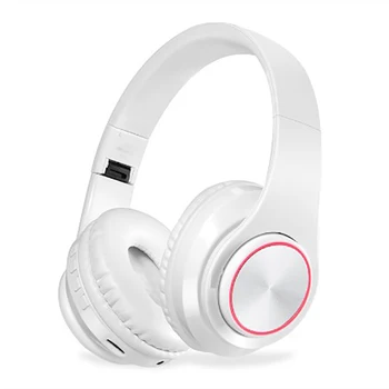 Smart Bluetooth headsety šport, hudba pre slúchadlá stereo zníženie hluku káblové+bezdrôtová skladacie podpora TF kariet 7 farieb svetlo lampy