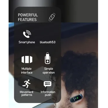 Smart Hodinky Bluetooth Slúchadlo 2 v 1, Bluetooth Nepremokavé Športové SmartWatch Fitness Tracker pre IOS a Android