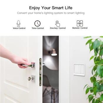 Smart Light Switch stlačte Tlačidlo APLIKÁCIE, Diaľkové Ovládanie Hlasom Smart Home Stenu Prepínač Kompatibilný so Alexa Domovská stránka Google