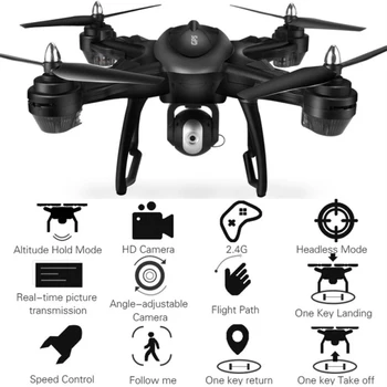 Smart Selfie GPS RC Drone 4K UHD S Reálnym Časom WIFI FPV Široký Uhol Kamery Jedným z Kľúčových Vrátiť Bezhlavého Režime, Postupujte podľa Mňa RC Quadcopter