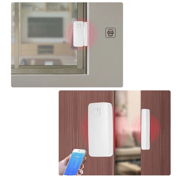 Smart WIFI Senzor Dvere Otvorené/Zatvorené Detektory Tuya Inteligentný Život APLIKÁCIE Ovládanie Práce s Alexa Domovská stránka Google IFTTT