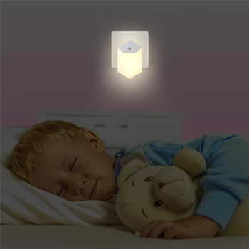 Snímač Nočné Osvetlenie Novorodenca Svetla Teplá Biela Spanie Svetlo Sieťovej Zásuvky Lampa EU/US/UK, Zapojte Dieťa Spálňa Škôlkach