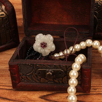 Starožitný Lotus Narcis, Šperky, Náušnice, Náramok Zobraziť Drevené Prípade Skladovania Úložný Box Candy Šperky Krabica Držiteľ