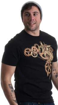 Steampunk Srdce Cosplay Sci Fi Fantázie Mechanické Prevodovky Anatómie Mužov Cool Fashion T-shirt