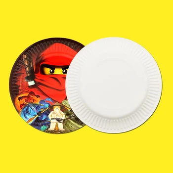 Strana navrhne 8pcs Ninjagoing Tému Party Dekorácie, Jednorázový Riad Papier Tanier dezertný Riad 7 Palcový S Potravinami Film