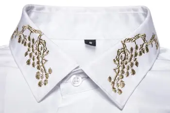 Streetwear Tričko Mužov Mládež Fashion Street Biele šaty Slim Jeseň v Európskom Štýle 2019 Hombre Smart Casual Mužské Košele MOOWNUC