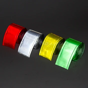 Strieborné Reflexné Páska PVC Pásu Prúžok Výstražné Pásky Šiť Na Oblečenie, Čiapky, Tašky 50mm (2
