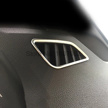 Strih Pre Audi A4L 2017 Predné klimatizácia otvory rám, kryt výbava odvzdušňovací Chrome Nehrdzavejúcej ocele pásy 3D nálepky