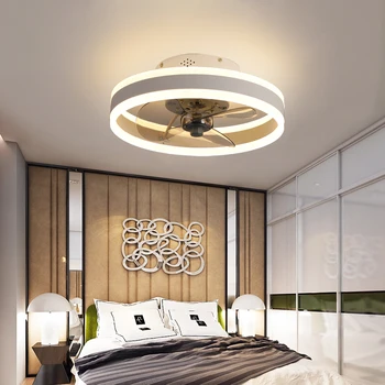 Stropný ventilátor svetlo Moderný minimalistický crystal dekoratívne LED diaľkové ovládanie osvetlenia spálňa ventilátor lampa AC220V/110V