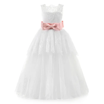 Svadobný Kvet dievčat-Line šaty 3-10 TON baby girl deti krásne party šaty