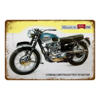 Svet Klasické Motocykle Kovové Značky Cafe Racer Vintage Plechu Pub Club Domov Steny Interiéru Motorových Plagát Retro Doska YI-156