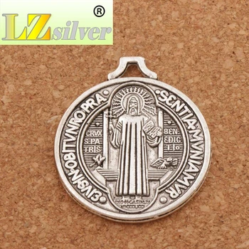 Svätý Benedikt Medaila Kríž Charms Prívesky Módne Šperky DIY L1644 4pcs 36.5x32mm Zliatiny Zinku
