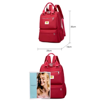 Sáčky na dámske Batohy Luxusné Nylon Vysokou kapacitou Dievčatá Školské Tašky 2020 Nové Dizajnér Ženy Batoh Laptop Bag Ladies