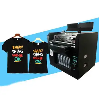 T-shirt digitálne tlačiarne, digitálne priame vstrekovanie tlač stroj oblečenie tlač stroj A3 malé flatbed tlačiareň