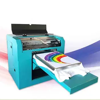 T-shirt digitálne tlačiarne, digitálne priame vstrekovanie tlač stroj oblečenie tlač stroj A3 malé flatbed tlačiareň