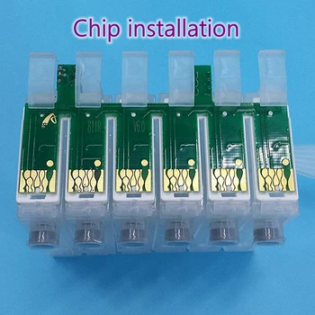 T0781 atramentové kazety +čip auta a Resettable Kompatibilné s originálnym čipom pre atramentové tlačiarne, R260 R380 RX580 RX595 RX680 A50