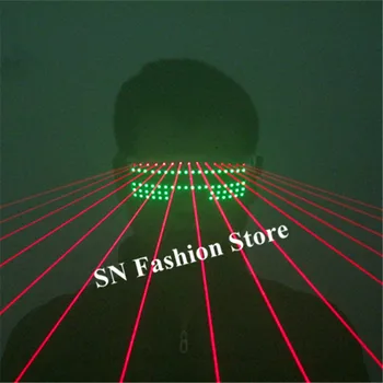 T825 Ballroom dance led kostýmy dj stage nosí spevák rekvizity strany červené laserové okuliare zelené led svetlo robot man projektor disco