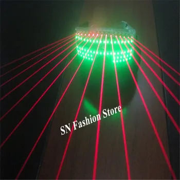 T825 Ballroom dance led kostýmy dj stage nosí spevák rekvizity strany červené laserové okuliare zelené led svetlo robot man projektor disco