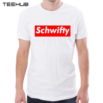 TEEHUB Schwifty T-shirts Letné Topy Tees List Print T shirt Mužov o-krku krátky rukáv Fashion Tshirts Plus Veľkosť