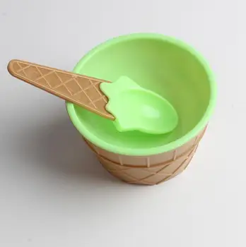 TENSKE 1 x ice cream misku s lyžicou June13 Drop Shipping