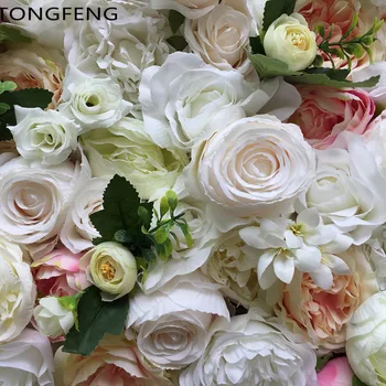 TONGFENG 10pcs/veľa Mixcolor Svadobné 3D kvetinové steny kvet runner svadobné Umelého hodvábu ruže, pivónia svadobné pozadie dekorácie