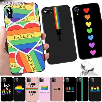 TOPLBPCS Homosexuálov a Lesbičiek lesbičiek, homosexuálov Dúhový Pride Soft Telefón Prípade Capa na iPhone 8 7 6 6 Plus X 5 5S SE 2020 XR 11 pro XS MAX