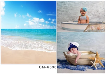 TR 5x7f prímorské piesočnatej pláže, modré nebo svadobné foto pozadie čisté more vody vytlačené vinyl novorodenca dieťa fotografia v pozadí