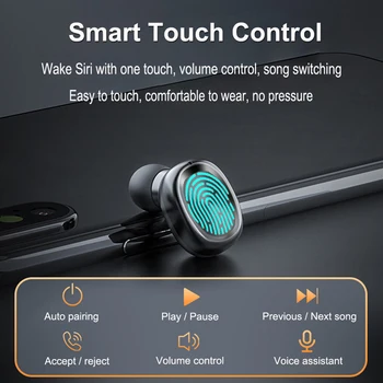TWS Bezdrôtové Slúchadlá 3D Stereo Mini Bluetooth Slúchadlo 5.0 S Duálny Mikrofón Športové Vodotesné Slúchadlá Automatické Párovanie Headsetu