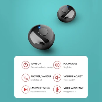 TWS Bezdrôtové Slúchadlá s Prenosné Športové Náramok Poplatok Políčko Bluetooth Slúchadlá In-Ear Stereo Slúchadlá