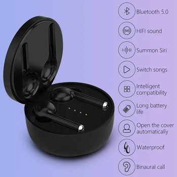 TWS TW40 Bezdrôtové Slúchadlá Bluetooth 5.0 Multifunkčné Stereo Nabíjateľná Prenosné Slúchadlá s Mikrofónom Pre IOS a Android