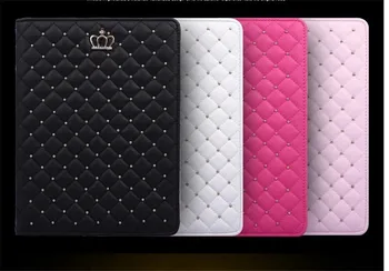 Tablet case For ipad mini 4 Crown Diamond Flip Kožený obal Pre Apple iPad mini 4 tablet prípade 7.9 palcový Stojan Soft Shell Fundas