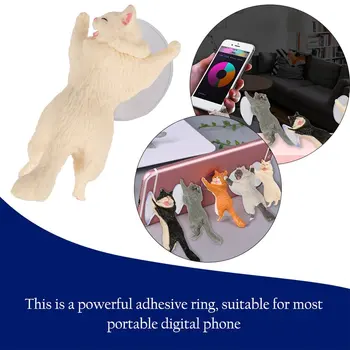 Telefón Majiteľa Cute Cat Tablety Stôl Bulík Podporu Živice Mobilný Telefón, Stojan, držiak, Bulík Dizajn Zvierat Držiak pre Smartphone