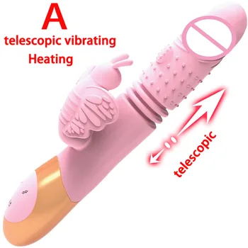Teleskopická Vibrácií Vykurovacieho Čarovná Palička Rabbit Vibrátor Dospelých, Sexuálne Hračky Pre Ženy Dildo Vibrátory Pre Ženy Stimulátor Klitorisu
