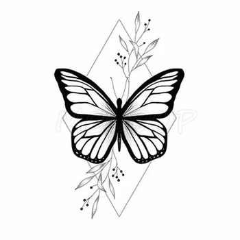 Tetovanie Nálepky Motýľ Elf Kvet Geometrický Vzor Malé Falošné Tetovanie Tela make-up Nepremokavé Samolepky pre Ženy, Dievča Deti