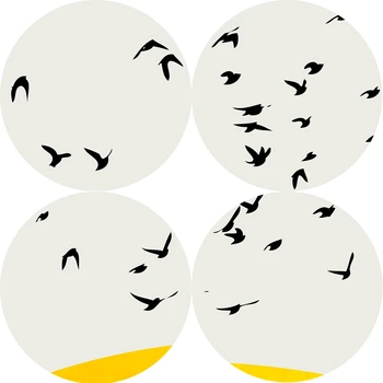 Tisíc Vtákov Plátno Umenie Výtlačkov Nordic Jednoduché Abstraktné Umenie, Nástenné Maľby Plagáty a Vytlačí Cuadros pre Home Decor