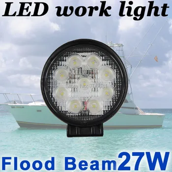 Tkeapl THTMH 1X 27W KOLO LED pracovné Svetlo Lampy Povodňových Lúč Nákladných Prívesov Off Road Morských SUV