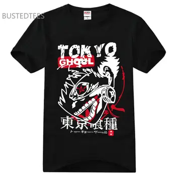Tokio Vlkolak Kaneki Ken Tlačiť T-Shirts Ženy Muži Ullzang Grunge Estetické T-shirt Japonskom Štýle Kreslených Top Tees O Neck T-shirts