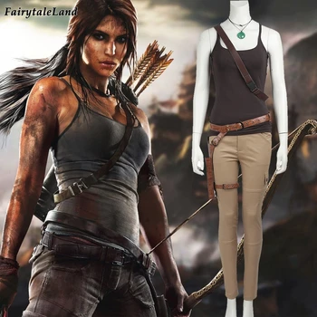 Tomb Raider Lara Croft cosplay Kostým Horúca Hra cosplay Lara Oblečenie, Karneval, Halloween kostýmy pre ženy