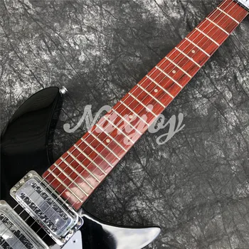 Top kvalita black elektrická gitara, 2020 najnovšie aktualizácie Ricken 325 elektrická gitara,Backer 34 palcov cestovné gitary