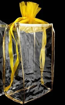 Transparentné Nepremokavé PVC Kozmetická Taška. 12*17*6typ zlatá Farba jasné, PVC kozmetické darčekové tašky 100piece\veľa