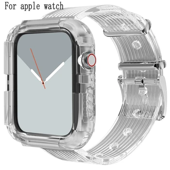 Transparentné Popruh Pre apple hodinky 5 kapela 44 mm 40 mm náramok pre apple hodinky 3 kapela 38mm 42mm Watchband Pre apple hodinky 4 3 2 1