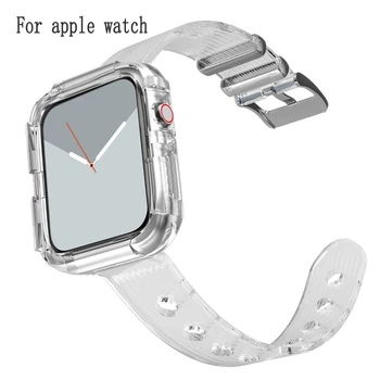 Transparentné Popruh Pre apple hodinky 5 kapela 44 mm 40 mm náramok pre apple hodinky 3 kapela 38mm 42mm Watchband Pre apple hodinky 4 3 2 1