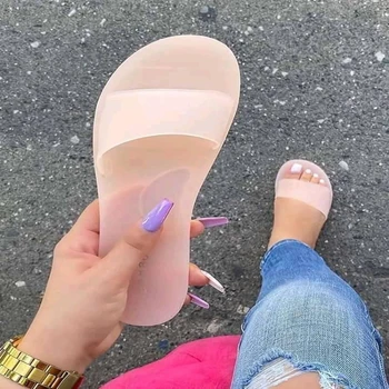 Transparentné Sandále Ženy Lete Candy-farba Papuče, Sandále 2020 Mimo Pláže Topánky Žena Bežné Ploché Topánky Chaussure Femme