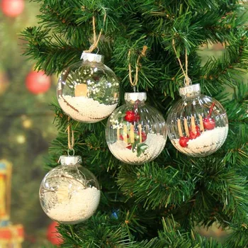 Transparentné Vianočný Stromček Prívesok Visí Ozdoby Festival Dekorácie Loptu Nové Rokov Diy Domáce Dekorácie, Ozdoby Baubles