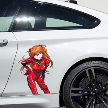 Tri Ratels Asuka Langley Soryu Imgur cartoon 3D Nálepky na auto anime vinyl odtlačkový