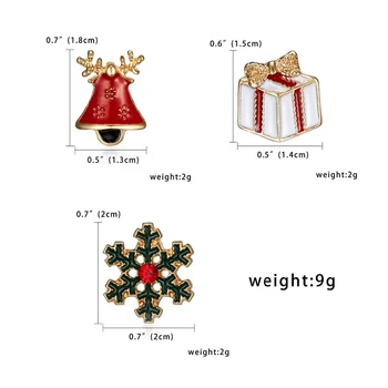 Tvorivé Vianočné Brošne Cute Santa Claus Klobúk, rukavice Zvony Ponožky Šišky Candy Smalt Pin Odznaky Brošňa Vianočné Darčeky