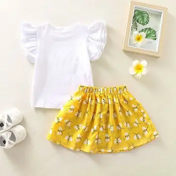 UK Novorodenca Dievča, 1. Narodeniny, Šaty, Topy T-shirt + Strana Tutu Sukne Oblečenie