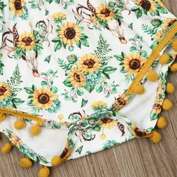 UK Novorodenca Dievčatá Oblečenie Strappy Kvetinový bez Rukávov Romper Kombinézach Oblečenie Oblečenie Sunsuit