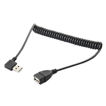 USB 2.0 Dátové Jar Predlžovacieho Kábla 90 ° Koleno USB2.0 mužmi Teleskopická Kábel pre PC, Notebook