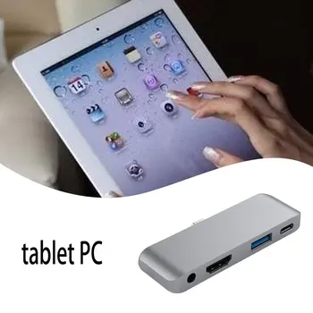 USB-C Hub Adaptér Pre Macbook/iPad pro Typ-c až 4K kompatibilný s HDMI 3,5 mm Audio Jack, USB 3.1 PD Nabíjanie USB-C Dokovacej Stanice